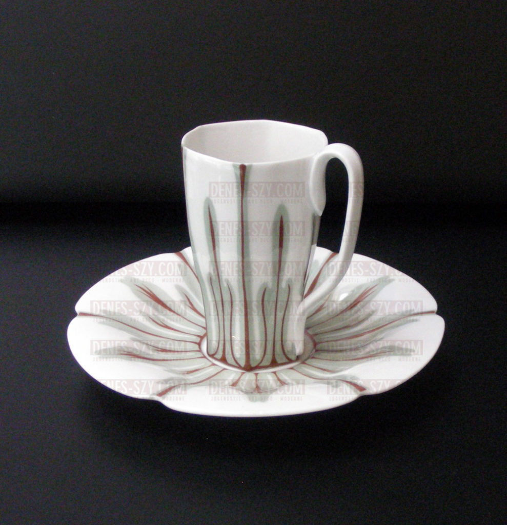 1900 Jugendstil Porzellan Meissen Kaffeetasse Krokusmuster