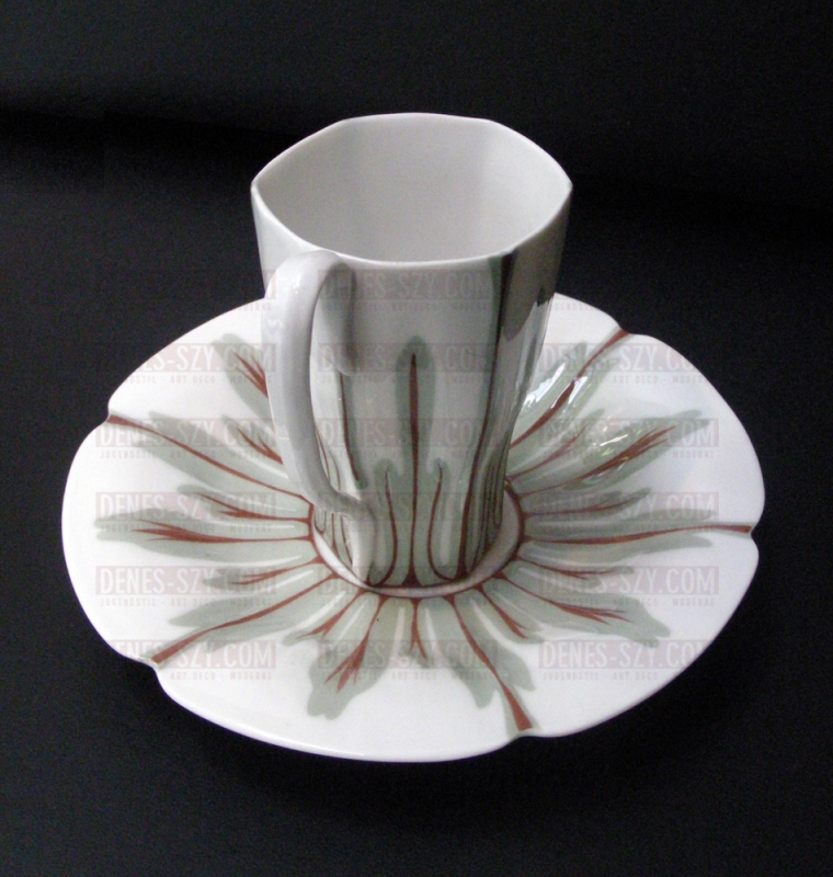 1900 JUGENDSTIL PORZELLAN MEISSEN Kaffeetasse, Krokusmuster