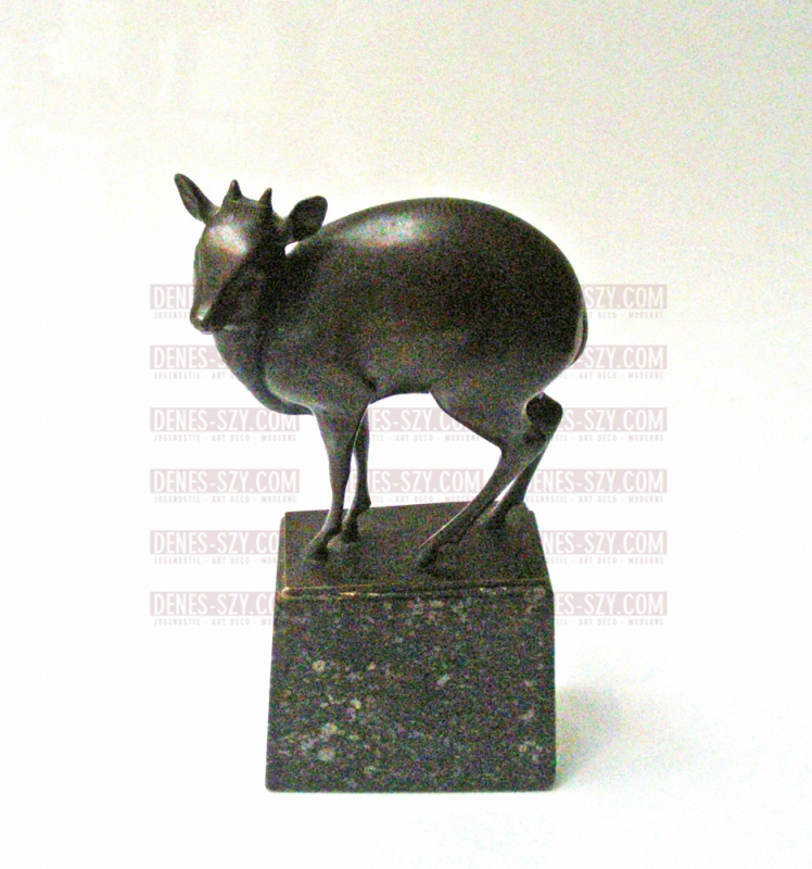 Figura in bronzo di antilope nana di Fritz Behn - immagine 2