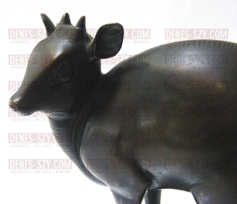 Figurine en bronze d'antilope naine de Fritz Behn