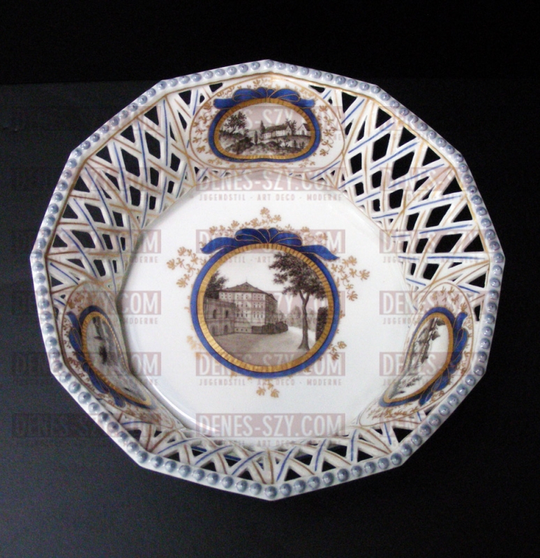 Corbeille à pain / pâtisserie, du service royal bavarois, Dessin: Dominikus Auliczek 1792/95, Exécution: Nymphenburg, Allemagne 20e siècle