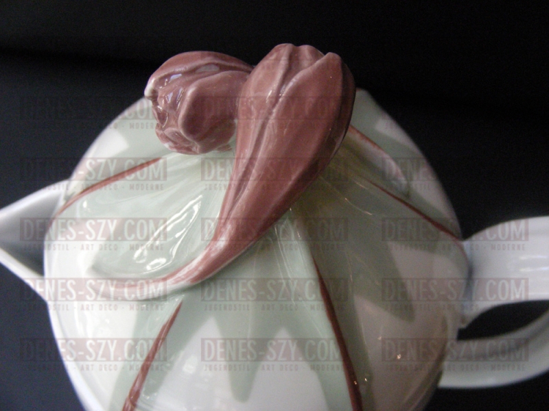 Meissen Krokusmuster Kaffeekanne, Konrad Hentschel, Jugendstil P