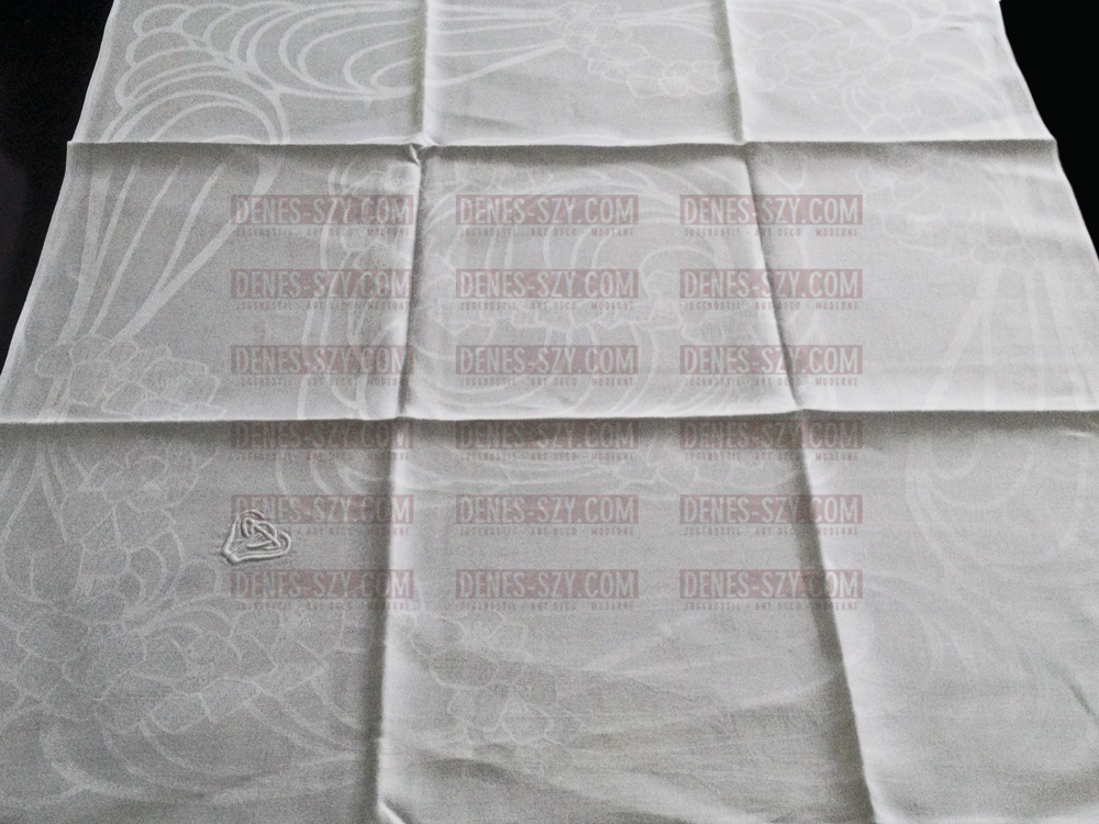 Jugendstil Darmstadt Hans Christiansen Tischtuch m. Servietten