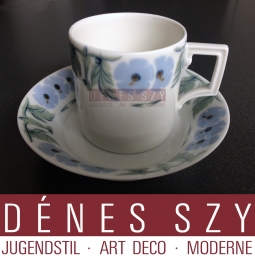 Meissen Art Nouveau porcelain, primerose pattern, coffee cup