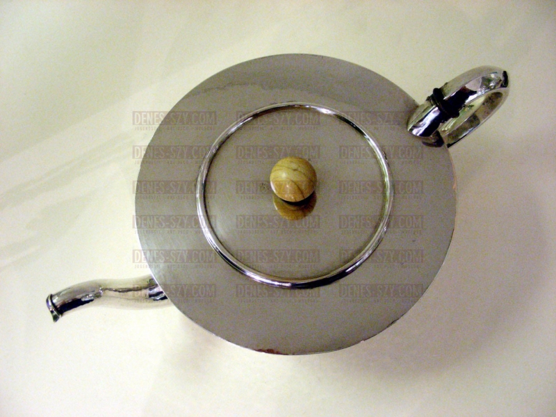 German Art Deco silver tea pot designed by Paula Straus ca. 1926