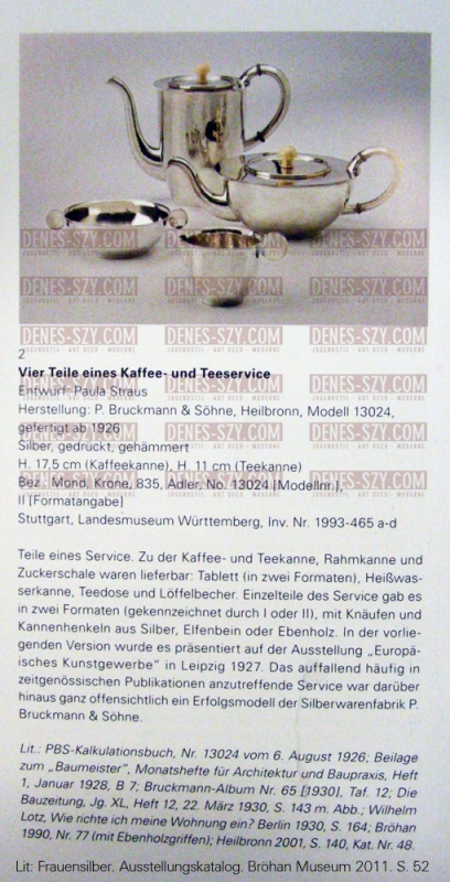 Paula Straus, Art Deco Silber Teekanne