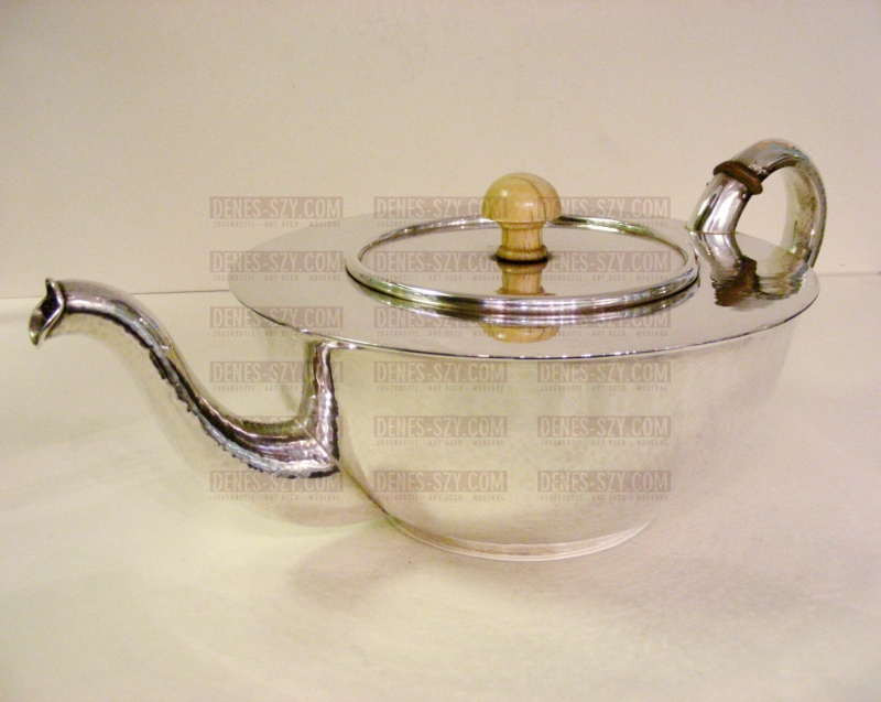 Paula Straus, Art Deco Silber Teekanne