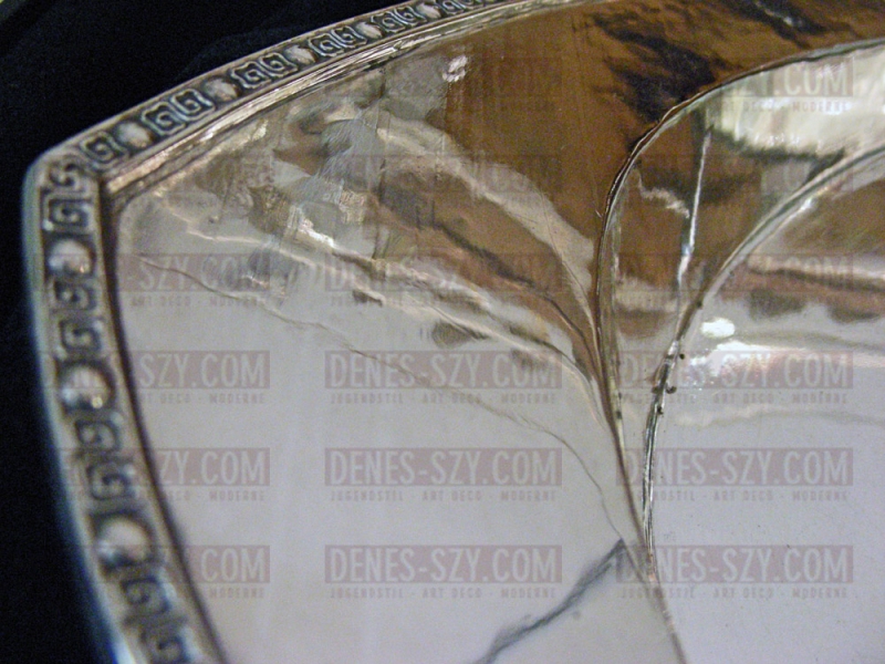 Art Deco vassoio in argento fatta in Germania da Bruckmann