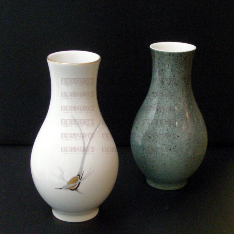 Royal Berlin KPM porcelain rose vase by S. Schuetz