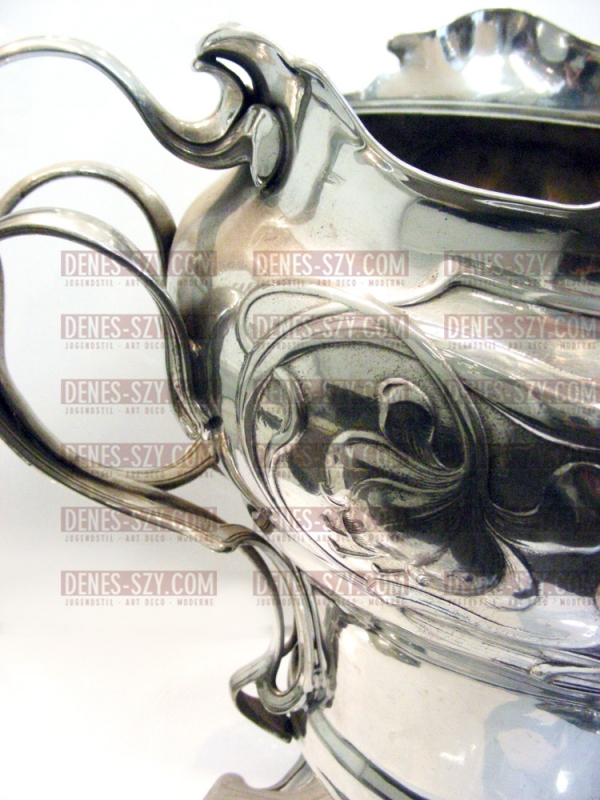 IMPRESSIVE WMF PEWTER ART NOUVEAU CHAMPAGNE BUCKET 1900 GERMANY