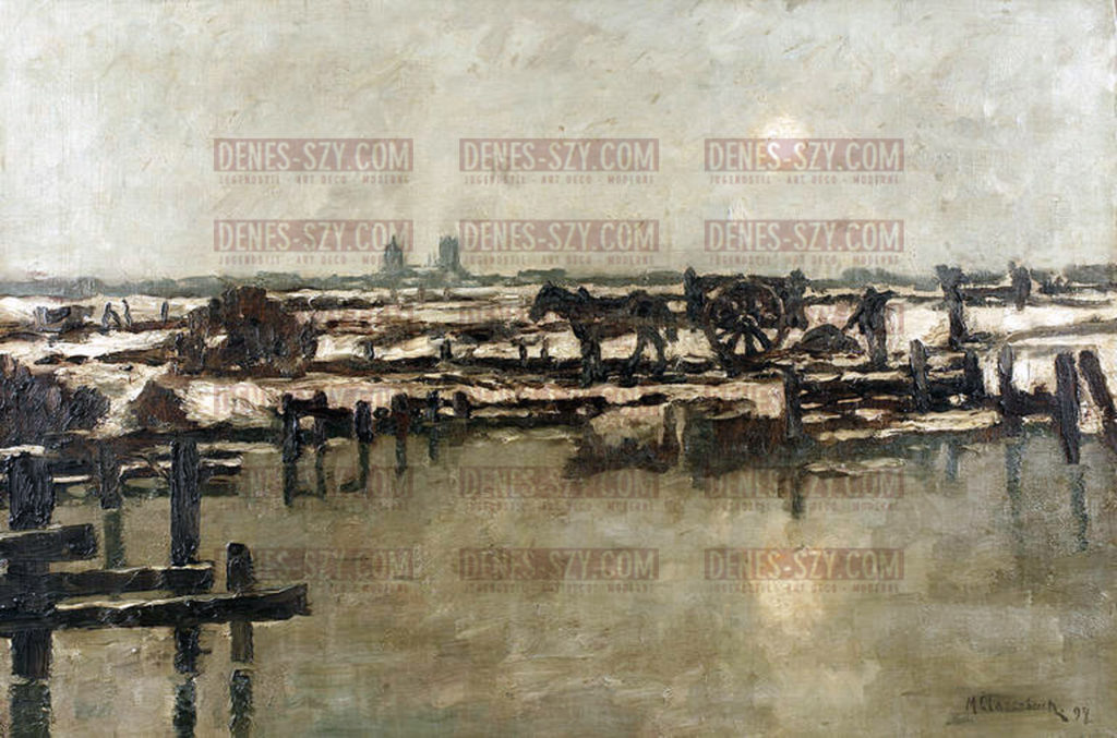 Max CLARENBACH giorno invernale vicino a Neuss