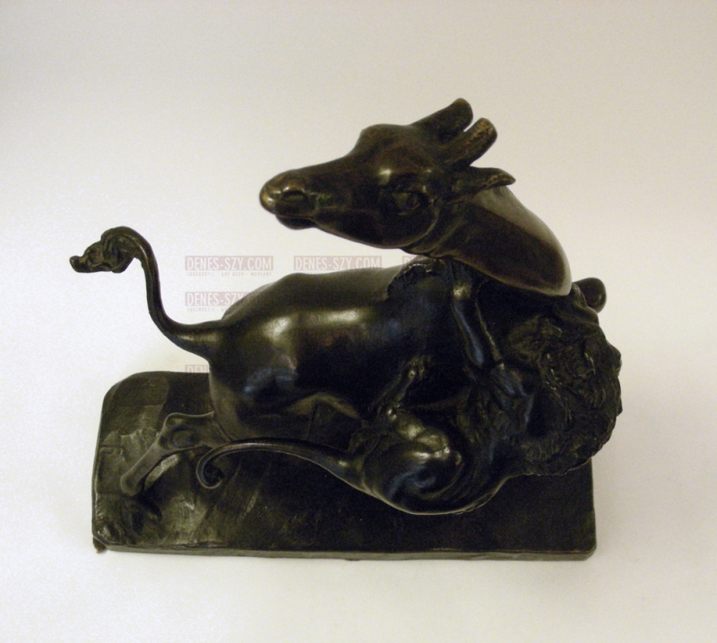 Fritz Behn lion allemand et girafe en bronze Art Deco