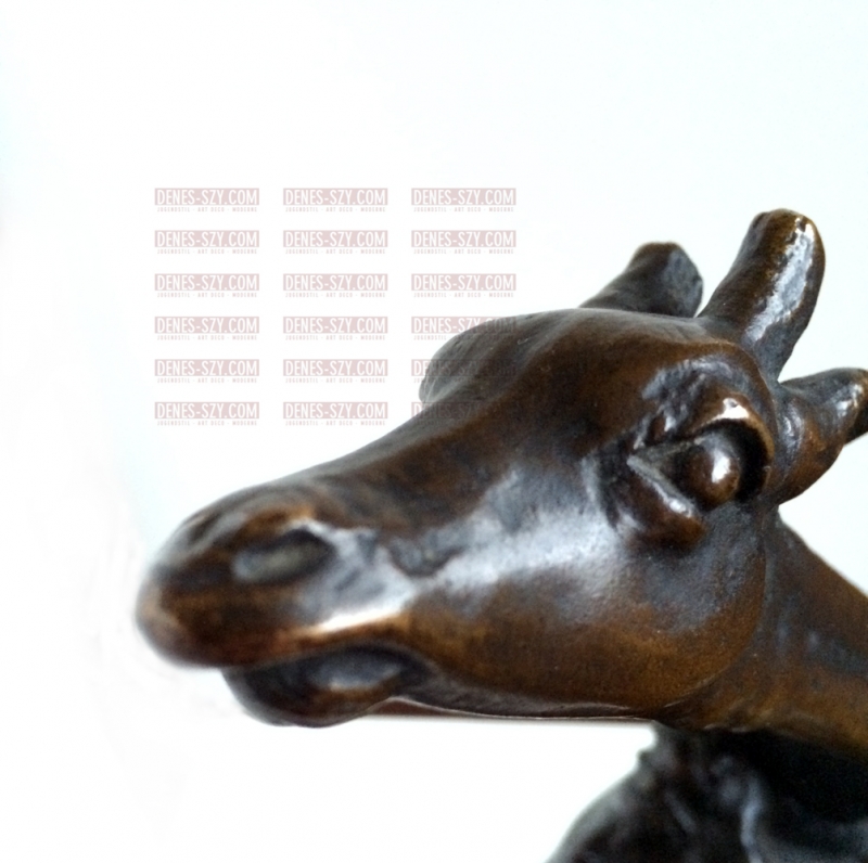 Fritz Behn lion allemand et girafe en bronze Art Deco