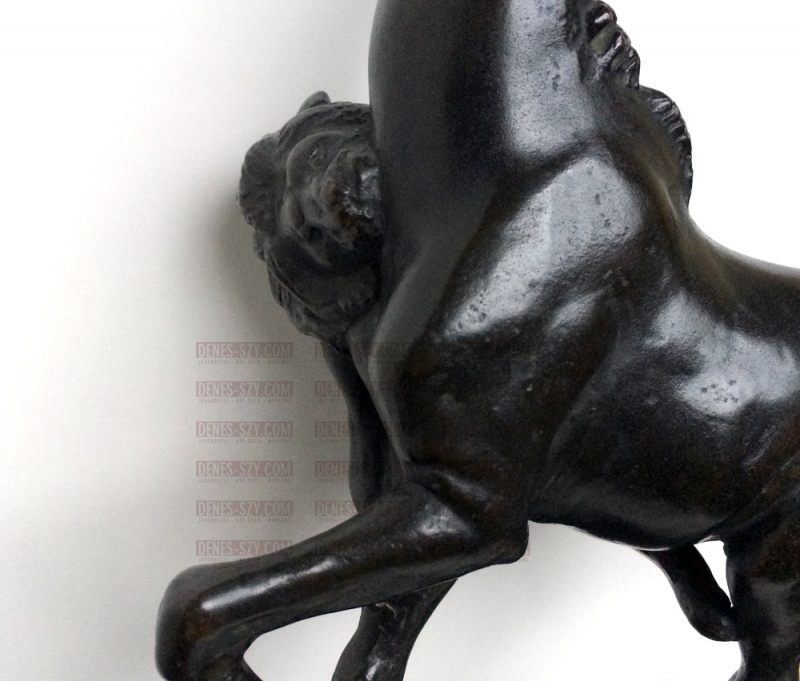 Fritz Behn lion allemand et girafe en bronze Art Deco