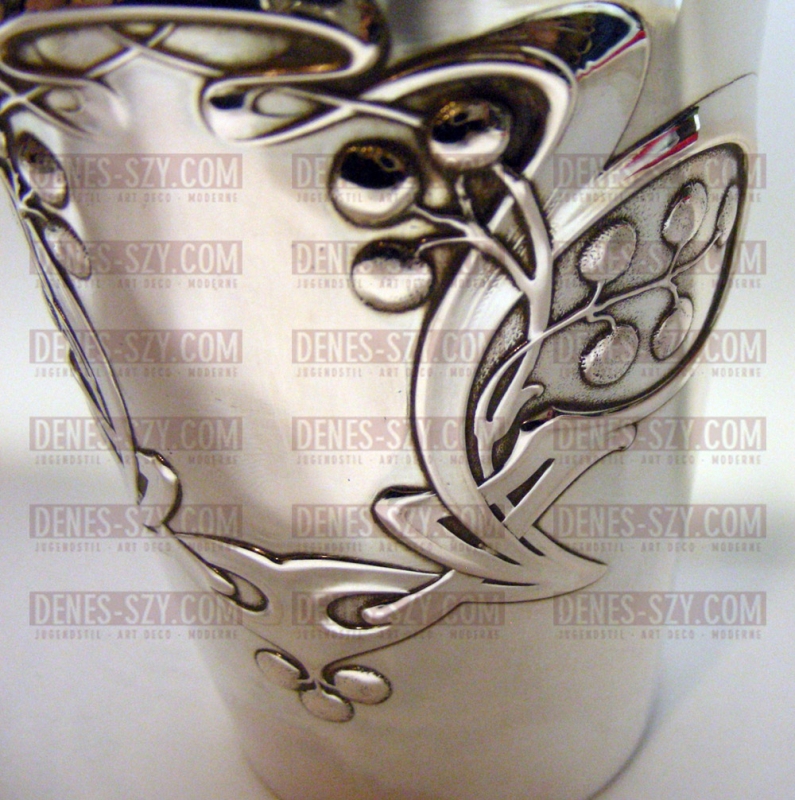 German art nouveau Sterling silver christening beaker Cologne 1900