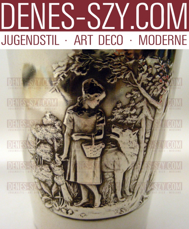 Jugendstil Silber Kinder- o. Taufbecher, deutsch