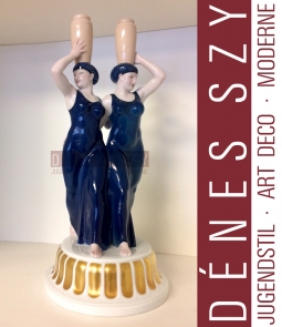 HOCHZEITSZUG ++ KPM Berlin Porzellanfigur Griechinnen, A. AMBERG