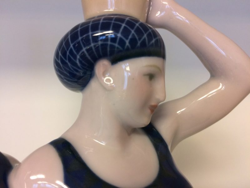 HOCHZEITSZUG ++ KPM Berlin Porzellanfigur Griechinnen, A. AMBERG