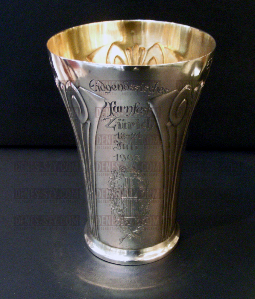 Jugendstil Silber Becher, Bruckmann Heilbronn