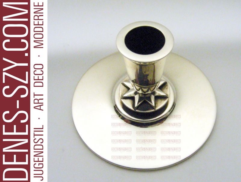 Georg Jensen Harald Nielsen petit bougeoir en argent Sterling