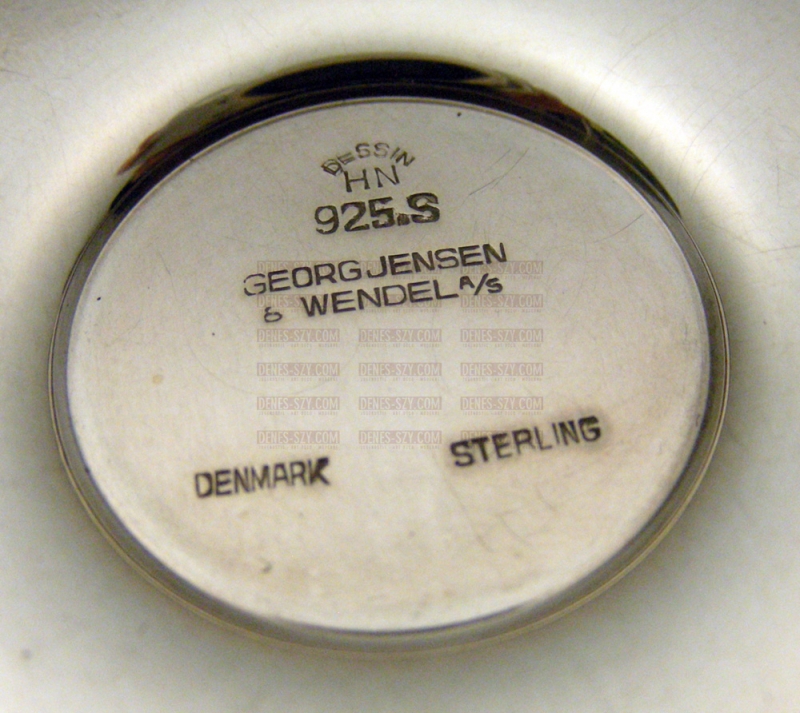 Georg Jensen Harald Nielsen petit bougeoir en argent Sterling