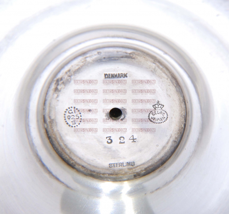 Georg Jensen Silber Leuchter # 324, Granatapfelleuchter