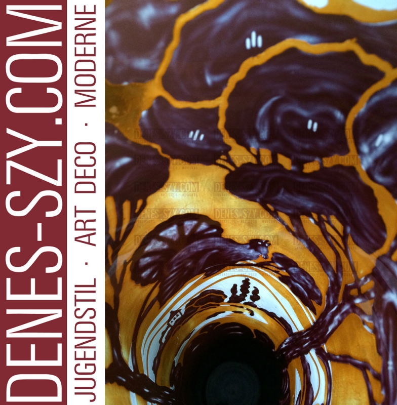 ORIVIT JUGENDSTIL ZINN KÖLN 1900, UEBERFANGGLAS Vase #2570