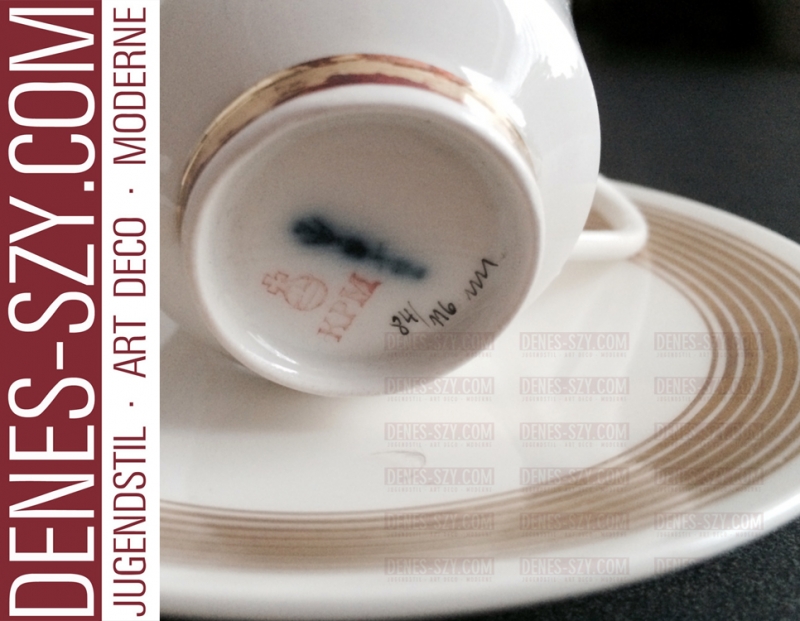 KPM Royal Berlin China Design Friedlaender Halle pattern mocha cup