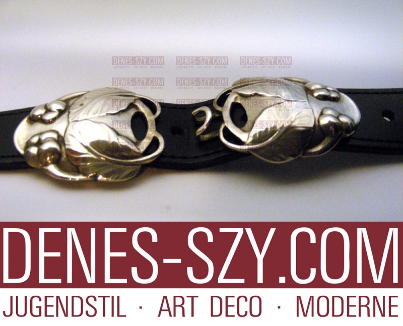 GEORG JENSEN SILBER JUGENDSTIL GÜRTELSCHNALLE #4 KOPENHAGEN 1910
