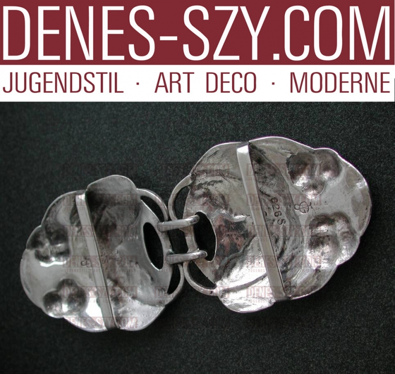 GEORG JENSEN SILBER JUGENDSTIL GÜRTELSCHNALLE #4 KOPENHAGEN 1910