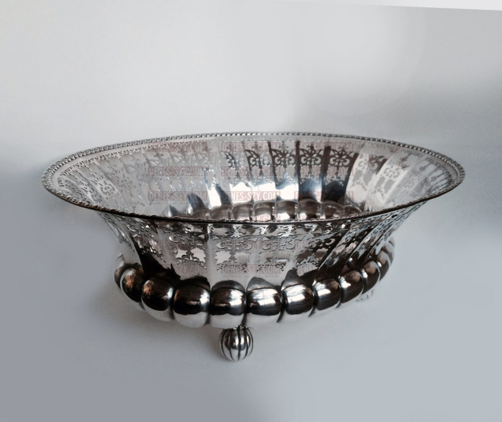 Art Deco Silber Obst Schale Bruckmann Heilbronn um 1920
