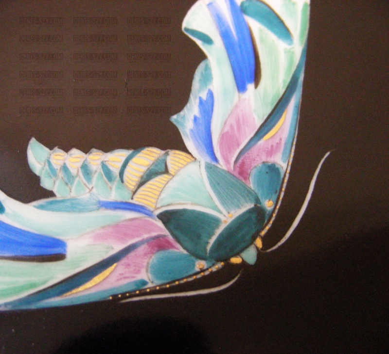 KPM Berlin, dessiné Else MOECKEL 1944, grande bol, décor papillons de nuit