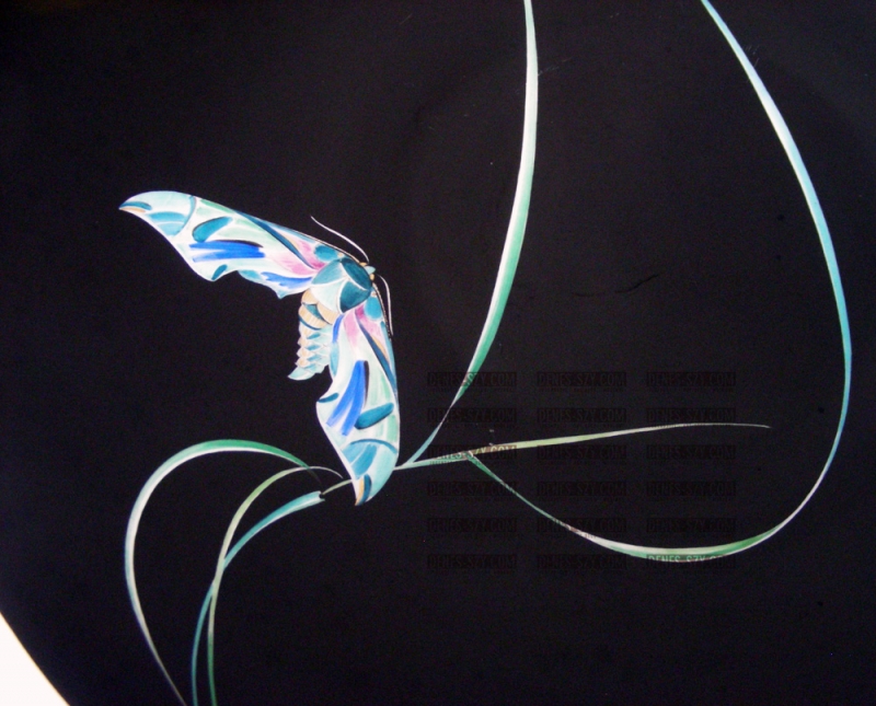 KPM Berlin, dessiné Else MOECKEL 1944, grande bol, décor papillons de nuit