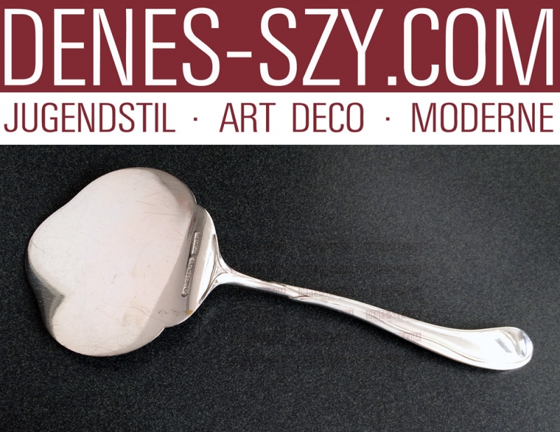 Pelle à petit-four avec bol en forme de coeur, Motif tulipe, modèle n ° 147, Dessin: Heinrich Vogeler 1898/99, Exécution: Manufacture d'argenterie M. H. Wilkens et fils, Brême 1899, (depuis 1810) Allemagne, Argent 800