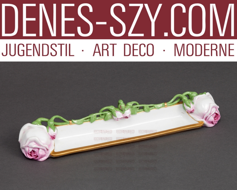 Heinrich Vogeler ciotola per spillone in porcellana liberty di Meissen