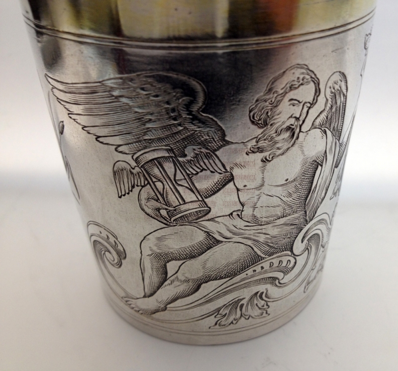 Coppa d'argento Memento Mori, Dueren Germania 1780 circa