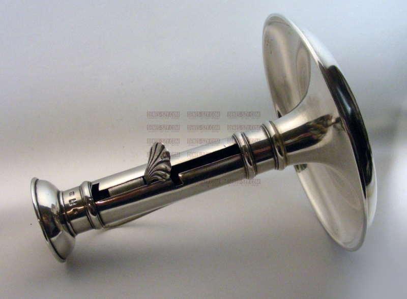 Biedermeier Handleuchter, Silber 13 Lot, Landsberg um 1870