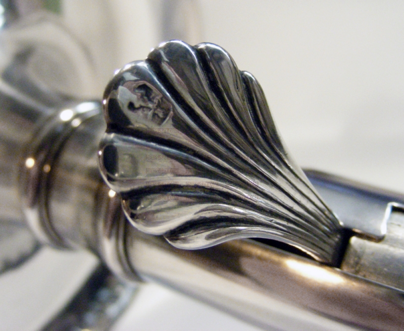 Biedermeier Handleuchter, Silber 13 Lot, Landsberg um 1870