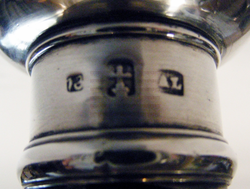 Biedermeier Handleuchter, Silber 13 Lot, Landsberg um 1870
