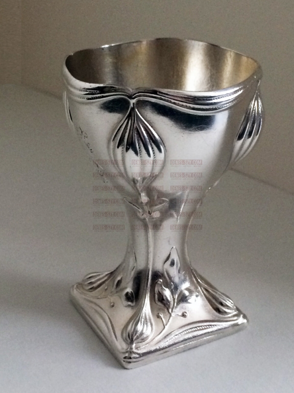 Koch & Bergfeld Bremen, Jugendstil Eierbecher Silber 800