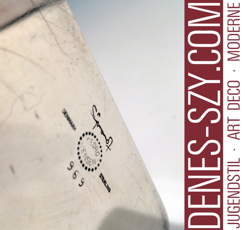 Scatola, scatola con coperchio # 969, Design: Sigvard BERNADOTTE 1950, Esecuzione: argentieri Georg Jensen, Copenaghen circa 1950, Danimarca, Argento 925, 925S, argento sterling