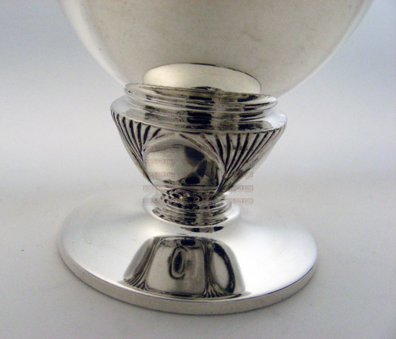 Georg Jensen silver cutlery, cactus pattern egg cup 572