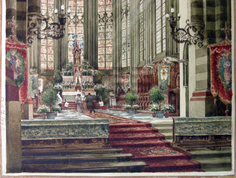 Carl RÜDELL, Trauung in St, Andreas zu Köln, ca. 1916