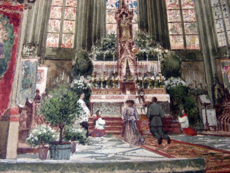 Carl RÜDELL, Trauung in St, Andreas zu Köln, ca. 1916