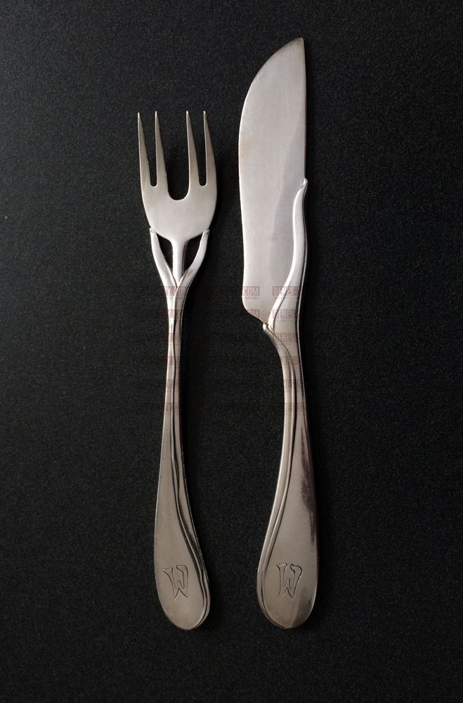 Heinrich Vogeler Silber Fischgabel Tulipan um 1900