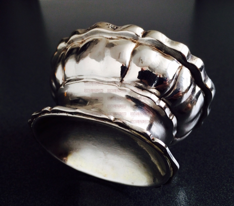 Salière baroque de Bonn, 1760-80, Lot d'argent 12, argent 750, Poinçon de la ville de Bonn 2e moitié du 18e siècle, 12 Lot, argent, poinçon de maître Heinrich Udesheim