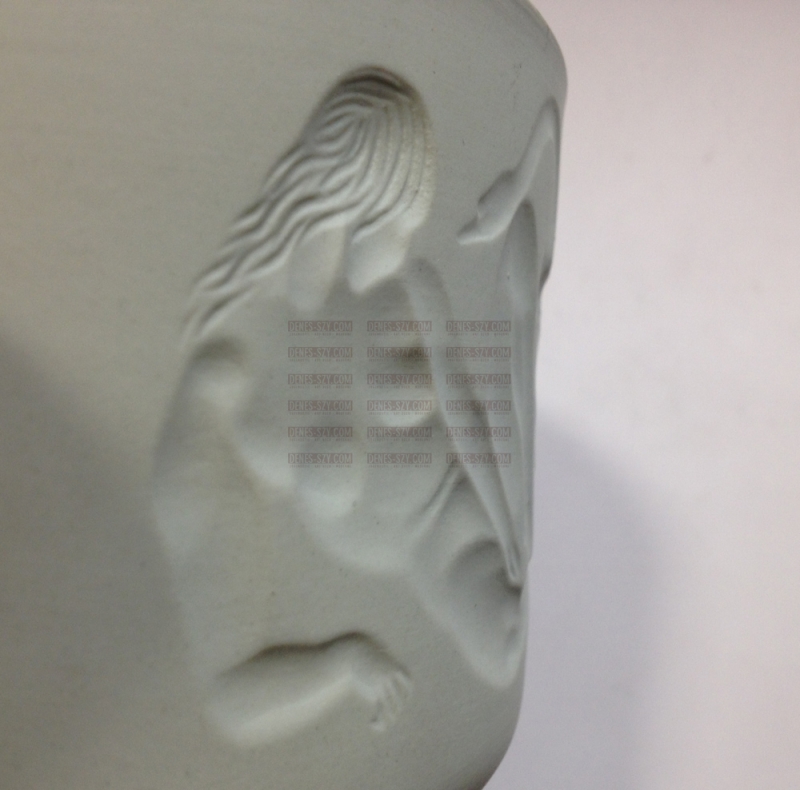 Bol, bol de service, "Leda" avec 3 scènes coupées profondes, Porcelaine, céladon, Conception: Siegmund Schütz 1936, Exécution: KPM Berlin 1930, Allemagne