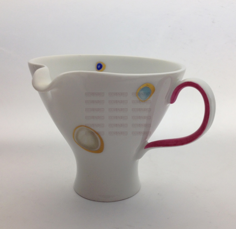 Crémier, pot à lait motif "Crocus" avec décoration en pierre décorative, Dessin: Forme: Hubert Griemert 1952, Décor: Sigrid Von Unruh 1953, Exécution: KPM Berlin, 1950s