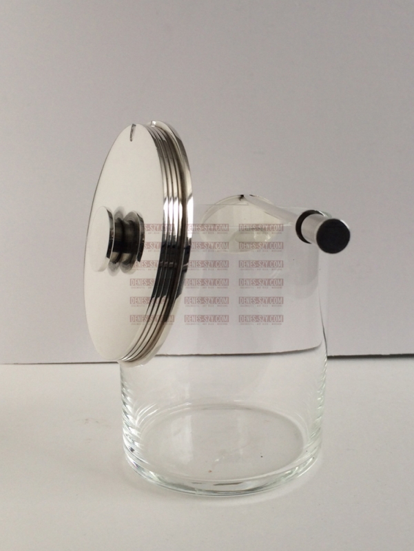 Georg Jensen silver Bernadotte, Baccarat glass, Preserve box 710