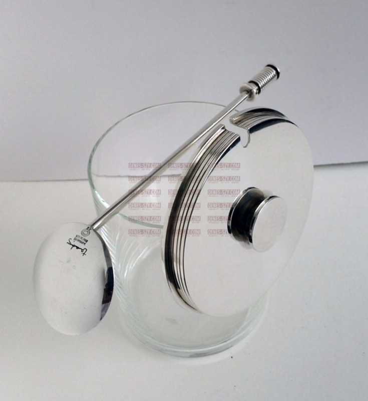 Georg Jensen barattolo di marmellata 710 collezione Bernadotte argento